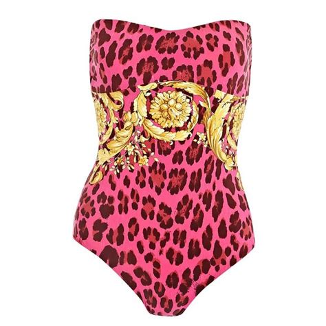 versace crown animal swimwear|versace bikini tops.